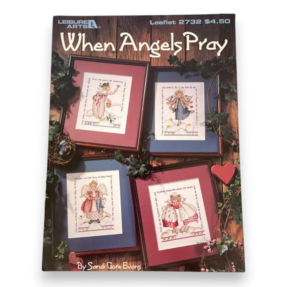 When Angels Pray Cross Stitch Pattern Booklet Leisure Arts 1995